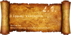 Lippay Violetta névjegykártya
